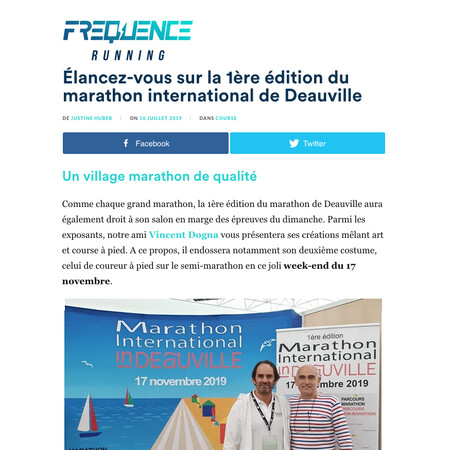 Frequence Running Marathon de Deauville