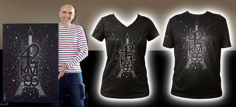 T-Shirt Eiffel 42 MarathonArt.store