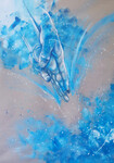 Natation -  Techn. mixte sur toile - 160 x 220 cm &copy;22 &copy; DOGNA