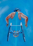 WheelChair -  Acryl - 65 x 92 cm. A VENDRE / For Sale